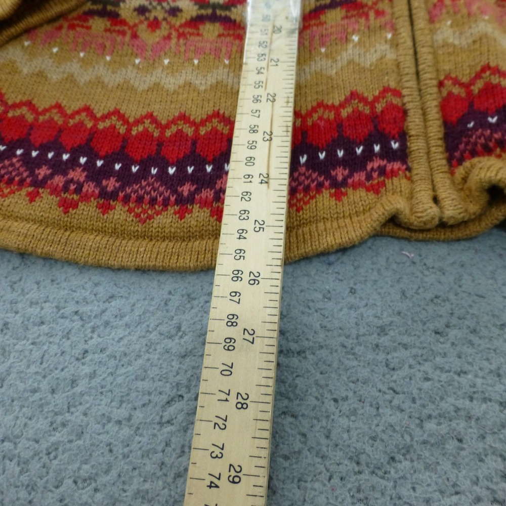 Tiara International Cardigan Sweater Womens Medium Fair Isle Zip Up Ramie Cotton - Picture 8 of 9